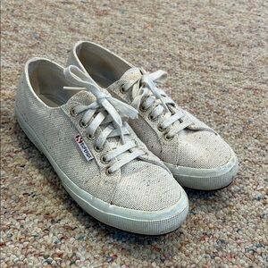 Superga Women's Textured Cream Sneakers